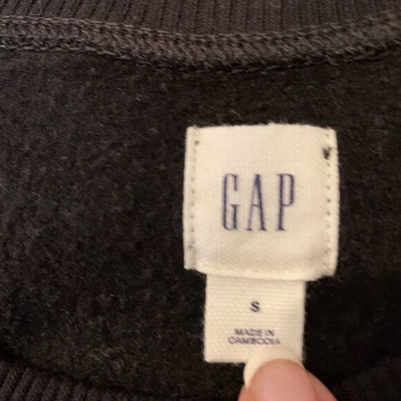 GAP Black Sweatshirt Glittery size Small - Picture 7 of 11